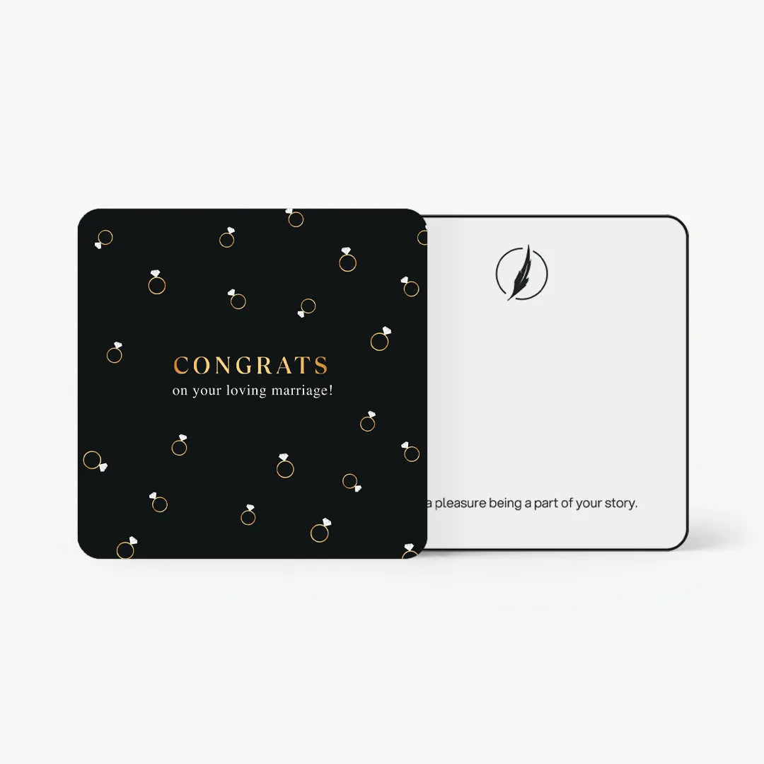 Scents N Stories “Congrats” gift card for celebrating special achievements.