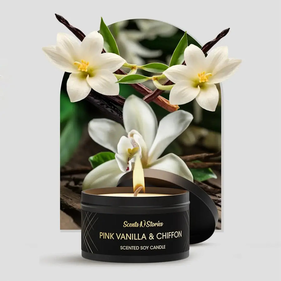 Pink Vanilla & Chiffon Candle