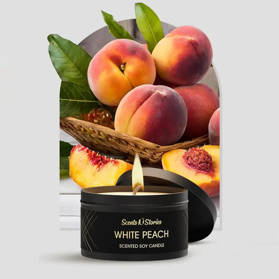 white peach candle